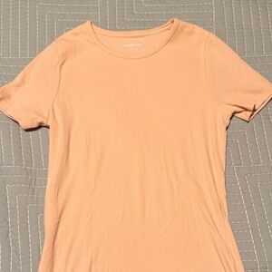 Lands' End Women's Short Sleeve Top in Soft Peach